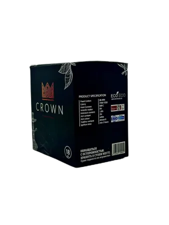 Уголь кокосовый Crown 25 mm 18шт — фото 3