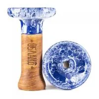 Чаша глиняная Облако Phunnel S Glaze (Сине-белый мрамор) 