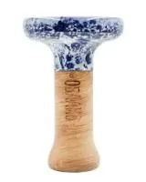 Чаша глиняная Облако Phunnel L Glaze (Сине-белый мрамор) 