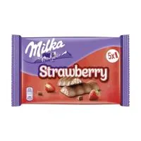 Шоколадный батончик Milka Riegel Choco Erdbeer Strawberry 182,5гр
