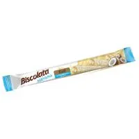 Вафельные трубочки Solen Biscolata Roll Белый шоколад, молочная начинка с кокосом 26гр