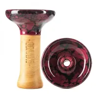 Чаша глиняная Облако Phunnel S Glaze (Красно-черный мрамор)