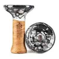 Чаша глиняная Облако Phunnel M Glaze (Черно-белый мрамор)