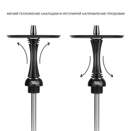 Кальян Alpha Hookah X Reverse Black Matte (Без колбы) — фото 4
