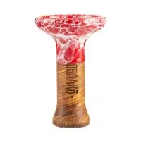 Чаша глиняная Облако Phunnel M Glaze (Красно-белый мрамор)