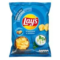 Чипсы Lay's Сметана Зелень 70гр