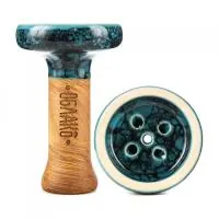 Чаша глиняная Облако Black Glaze (Голубо-черный мрамор) 