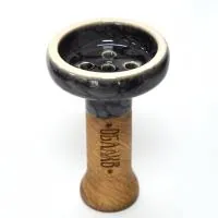 Чаша глиняная Облако Black Glaze (Серо-черный мрамор) 